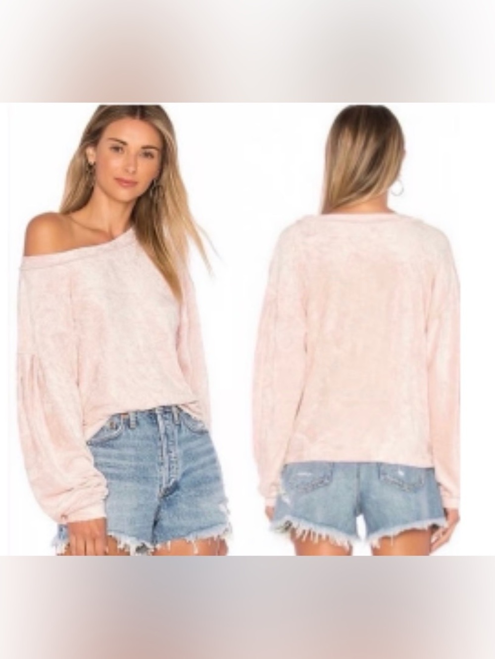 Free People/We The Free Milan Velvet Pink Top
